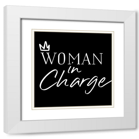 Woman In Charge White Modern Wood Framed Art Print with Double Matting by Villa, Mlli