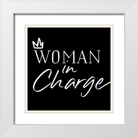 Woman In Charge White Modern Wood Framed Art Print with Double Matting by Villa, Mlli