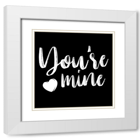 Your Mine White Modern Wood Framed Art Print with Double Matting by Villa, Mlli
