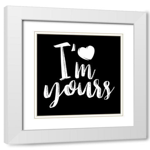Im Yours White Modern Wood Framed Art Print with Double Matting by Villa, Mlli