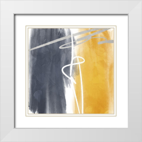 Connect White Modern Wood Framed Art Print with Double Matting by Villa, Mlli
