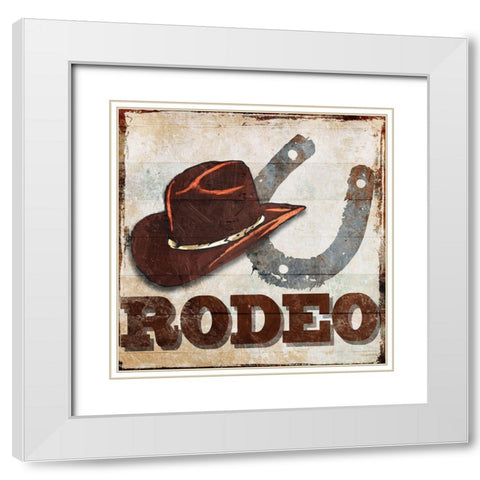 Rodeo White Modern Wood Framed Art Print with Double Matting by Villa, Milli