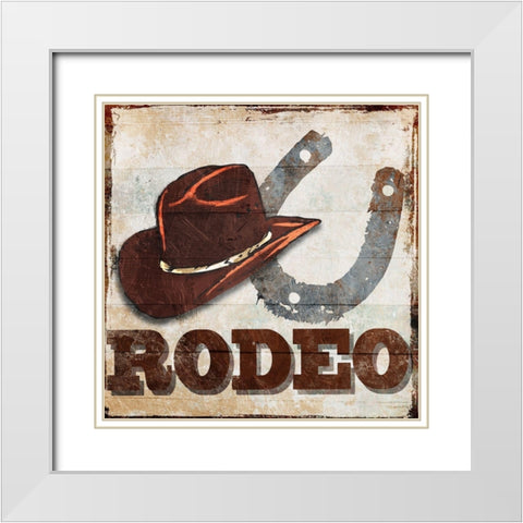 Rodeo White Modern Wood Framed Art Print with Double Matting by Villa, Milli
