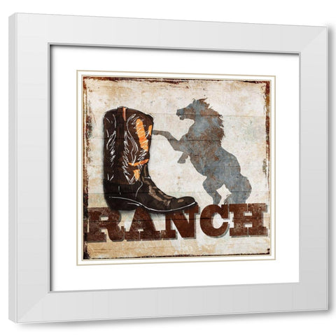 Ranch White Modern Wood Framed Art Print with Double Matting by Villa, Milli