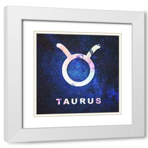 Taurus Space White Modern Wood Framed Art Print with Double Matting by Villa, Milli