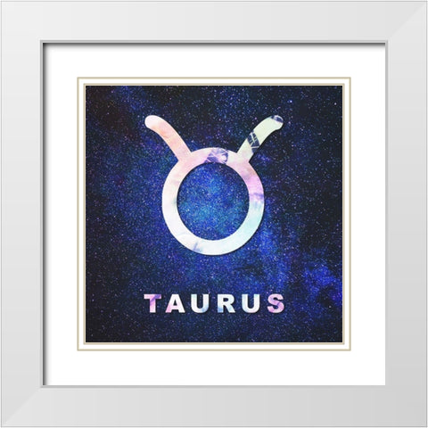 Taurus Space White Modern Wood Framed Art Print with Double Matting by Villa, Milli