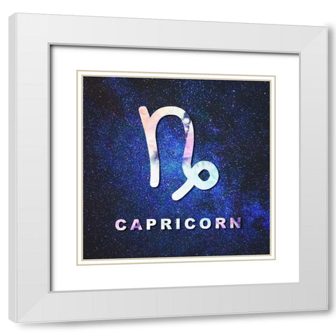 Capricorn Space White Modern Wood Framed Art Print with Double Matting by Villa, Milli