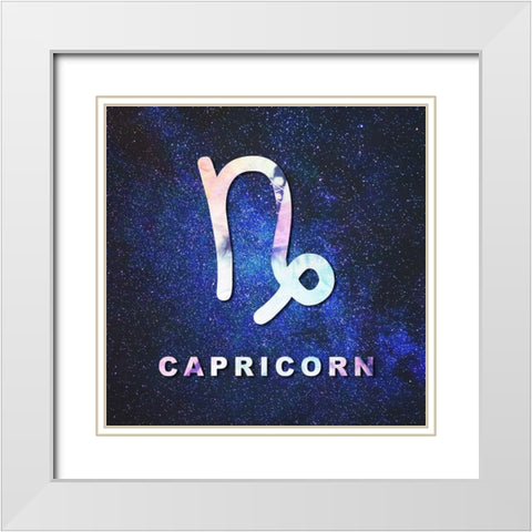 Capricorn Space White Modern Wood Framed Art Print with Double Matting by Villa, Milli