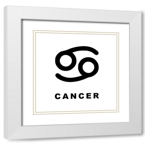 Cancer White Modern Wood Framed Art Print with Double Matting by Villa, Milli