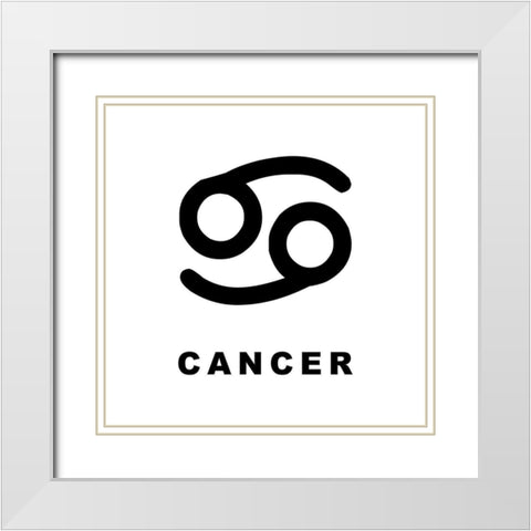 Cancer White Modern Wood Framed Art Print with Double Matting by Villa, Milli