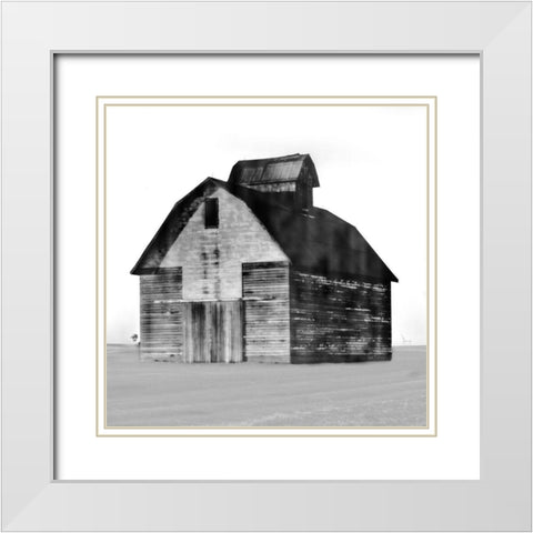 Vintage Sunset Barn White Modern Wood Framed Art Print with Double Matting by Villa, Milli