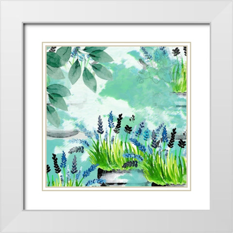 Summer Planters White Modern Wood Framed Art Print with Double Matting by Fraser, Orane