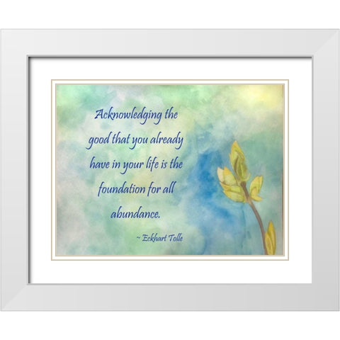 Acknowledging The Good White Modern Wood Framed Art Print with Double Matting by Pearson, Debbie