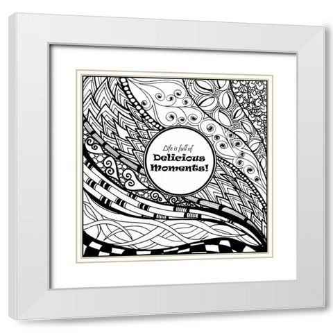 Delicious Moments White Modern Wood Framed Art Print with Double Matting by Pearson, Debbie