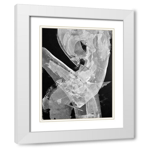 Degenerated Movement White Modern Wood Framed Art Print with Double Matting by Spina, Phyllis