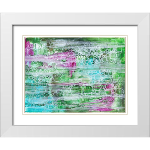 Seasweed Bubbles White Modern Wood Framed Art Print with Double Matting by Varacek, Pam