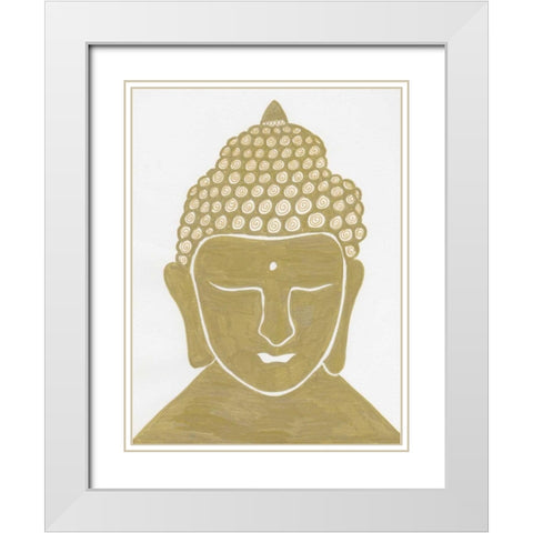 Budahh Gold White Modern Wood Framed Art Print with Double Matting by Varacek, Pam