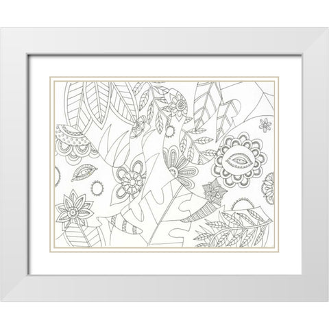 All Seeing Jungle White Modern Wood Framed Art Print with Double Matting by Varacek, Pam