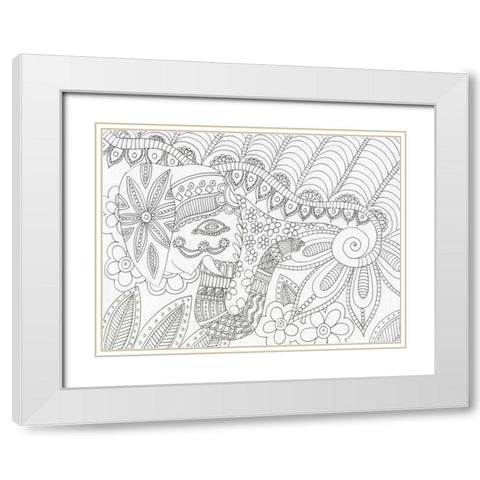Raising The Roof White Modern Wood Framed Art Print with Double Matting by Varacek, Pam
