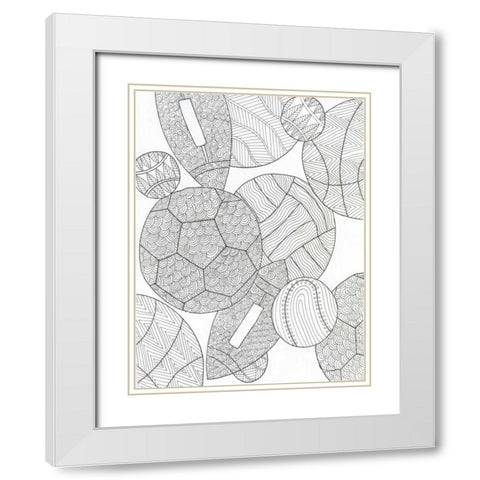 Sports Complex White Modern Wood Framed Art Print with Double Matting by Varacek, Pam