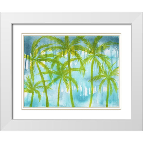 Rainy Paradise White Modern Wood Framed Art Print with Double Matting by Varacek, Pam