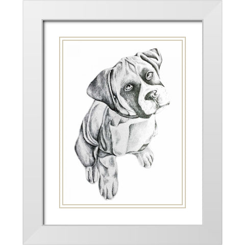 Boxerinpencil White Modern Wood Framed Art Print with Double Matting by Varacek, Pam