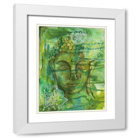 Sentient Being White Modern Wood Framed Art Print with Double Matting by Varacek, Pam