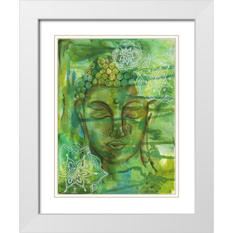 Sentient Being White Modern Wood Framed Art Print with Double Matting by Varacek, Pam