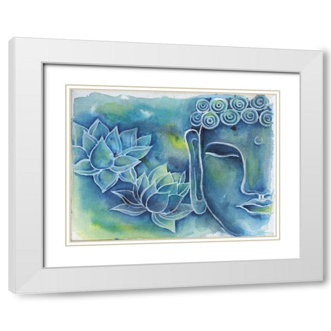 Iconic Being White Modern Wood Framed Art Print with Double Matting by Varacek, Pam