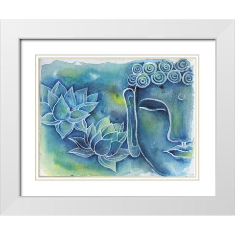 Iconic Being White Modern Wood Framed Art Print with Double Matting by Varacek, Pam