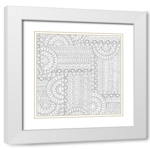 The Metric White Modern Wood Framed Art Print with Double Matting by Varacek, Pam