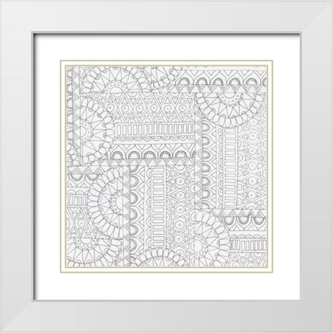The Metric White Modern Wood Framed Art Print with Double Matting by Varacek, Pam