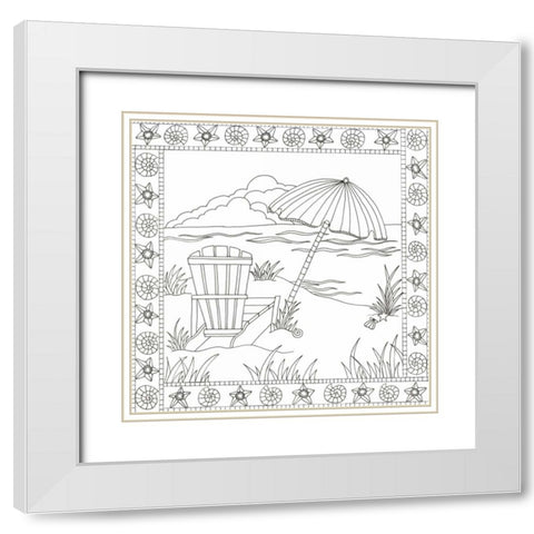 Summers Day White Modern Wood Framed Art Print with Double Matting by Varacek, Pam