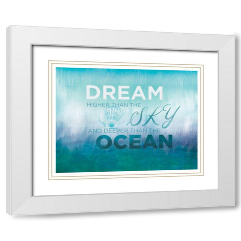 Watercolor Coast 2 White Modern Wood Framed Art Print with Double Matting by Allen, Candace