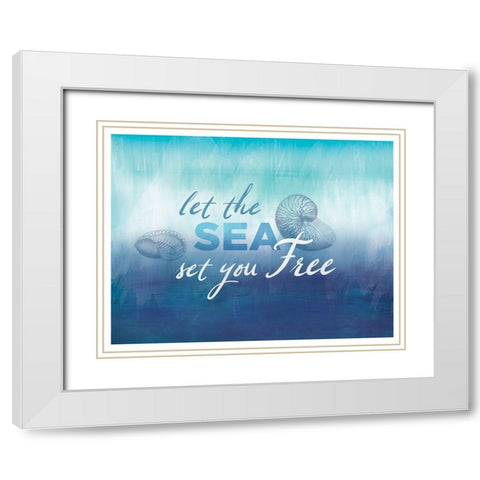 Watercolor Coast 3 White Modern Wood Framed Art Print with Double Matting by Allen, Candace