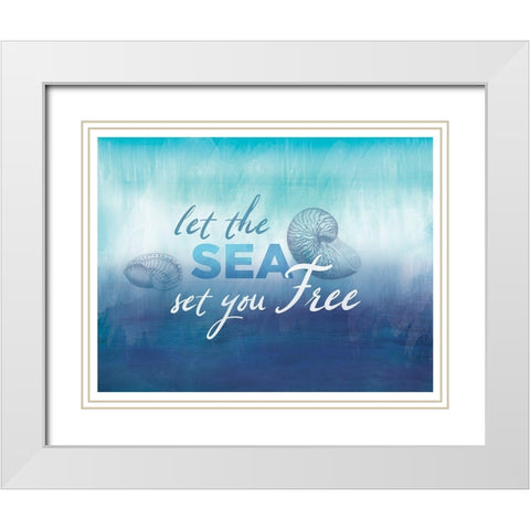 Watercolor Coast 3 White Modern Wood Framed Art Print with Double Matting by Allen, Candace