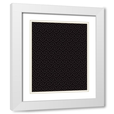 Modern Drama Fleur GEO 2 White Modern Wood Framed Art Print with Double Matting by Allen, Candace