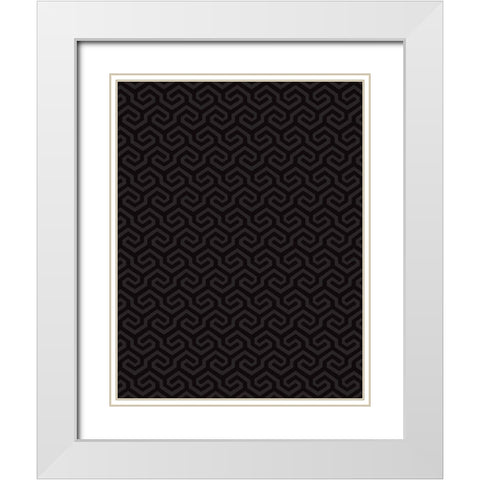 Modern Drama Fleur GEO 2 White Modern Wood Framed Art Print with Double Matting by Allen, Candace