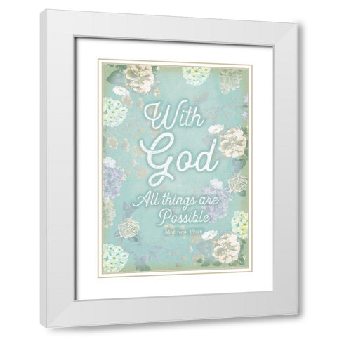 Religious 1 White Modern Wood Framed Art Print with Double Matting by Lula Bijoux and Company