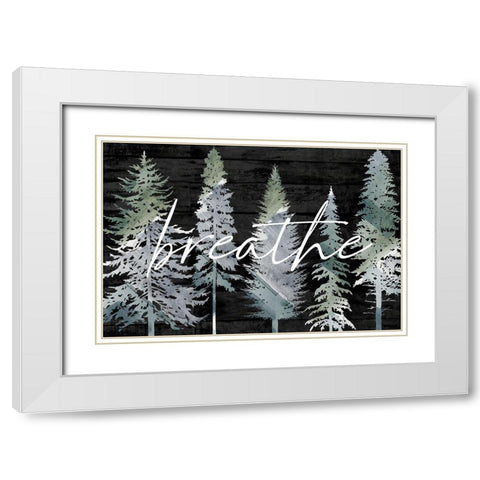 Breathe White Modern Wood Framed Art Print with Double Matting by Lula Bijoux and Company