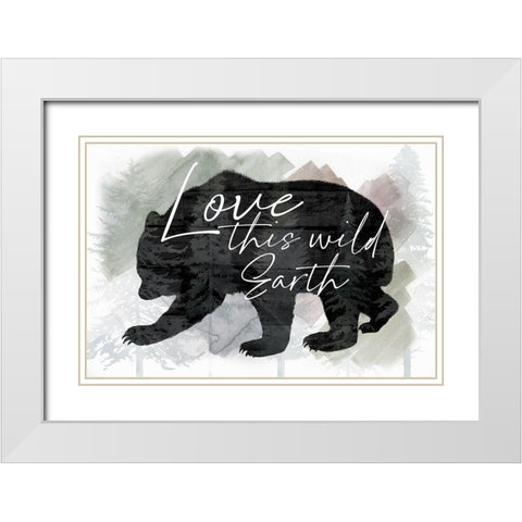 Love This Wild Earth White Modern Wood Framed Art Print with Double Matting by Lula Bijoux and Company