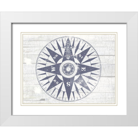 Sea Dial White Modern Wood Framed Art Print with Double Matting by Lula Bijoux and Company