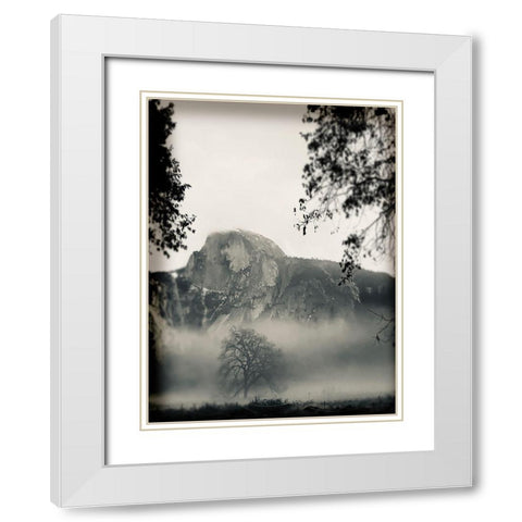 Mistty Mountains White Modern Wood Framed Art Print with Double Matting by Lula Bijoux and Company