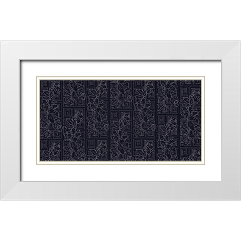 Kimono Quilt Network White Modern Wood Framed Art Print with Double Matting by Allen, Candace