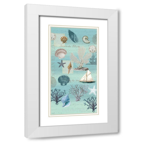 By The Sea Main 1 White Modern Wood Framed Art Print with Double Matting by Allen, Candace