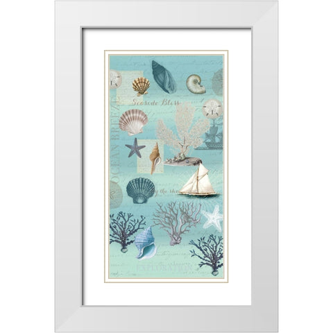 By The Sea Main 1 White Modern Wood Framed Art Print with Double Matting by Allen, Candace