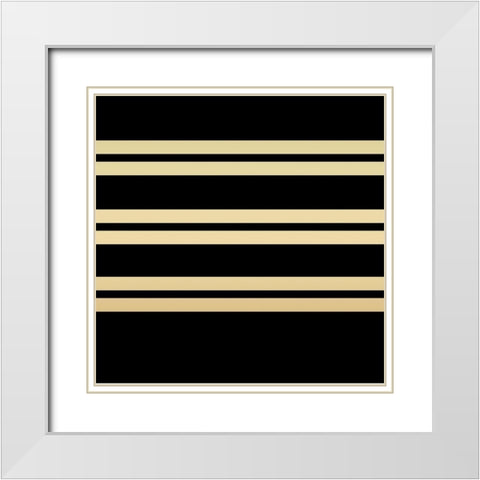 Geo Black and Gold 4 White Modern Wood Framed Art Print with Double Matting by Allen, Candace