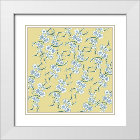 Kimono Quilt Asia 1 White Modern Wood Framed Art Print with Double Matting by Allen, Candace