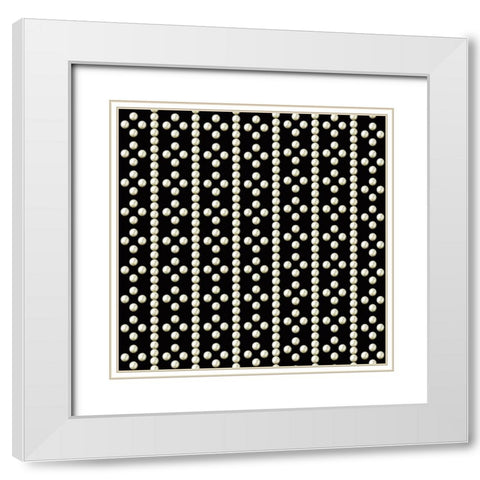 Geo Gem Pearls 2 White Modern Wood Framed Art Print with Double Matting by Allen, Candace