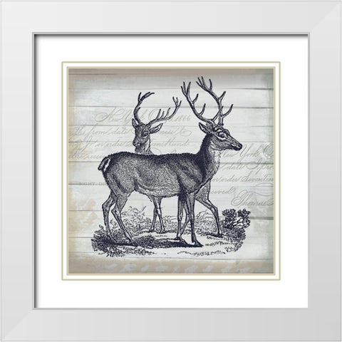 Wandering White Modern Wood Framed Art Print with Double Matting by Lula Bijoux and Company